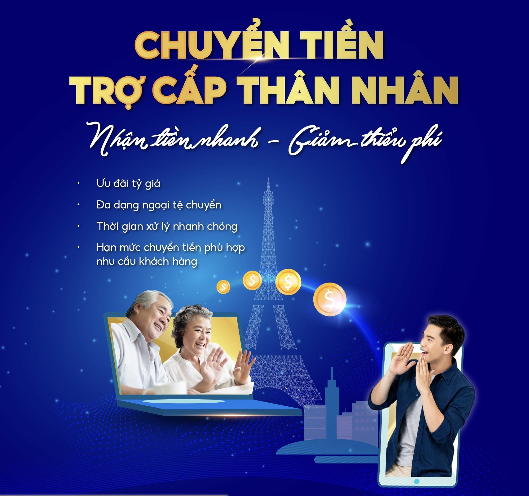 Chuyển tiền trợ cấp thân nhân