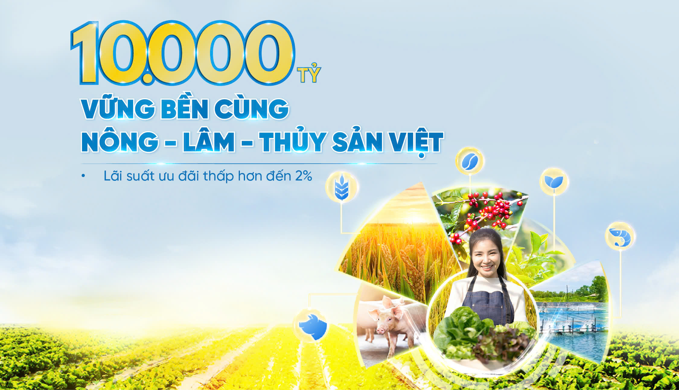 GÓI TÍN DỤNG 10.000 TỶ ĐỒNG PHÁT TRIỂN NÔNG – LÂM – THỦY SẢN VIỆT