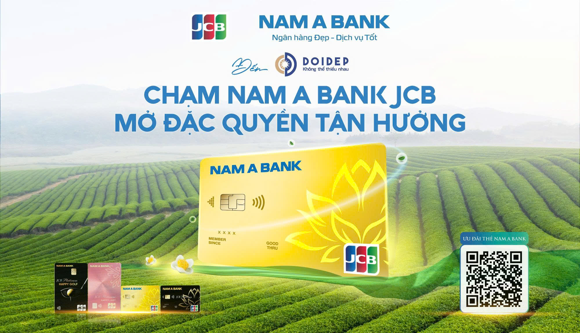 ĐẾN ĐÔI DÉP CHẠM NAM A BANK JCB, MỞ ĐẶC QUYỀN TẬN HƯỞNG