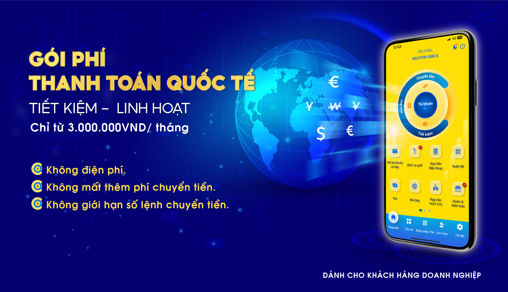 Gói phí thanh toán quốc tế